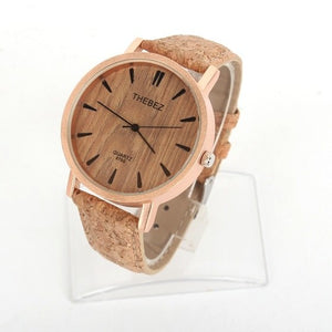 Quartz Wooden Strap Watch With Two Styles