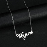 Vegan letters Pendant Necklace