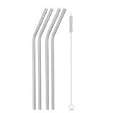 Reusable Metal Drinking Straws  with Cleaning Brush Free