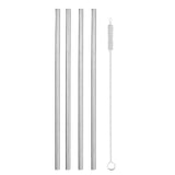Reusable Metal Drinking Straws  with Cleaning Brush Free