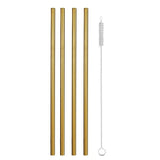 Reusable Metal Drinking Straws  with Cleaning Brush Free