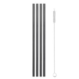 Reusable Metal Drinking Straws  with Cleaning Brush Free